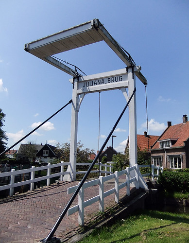 A draw bridge over the canal in Edam, Holland