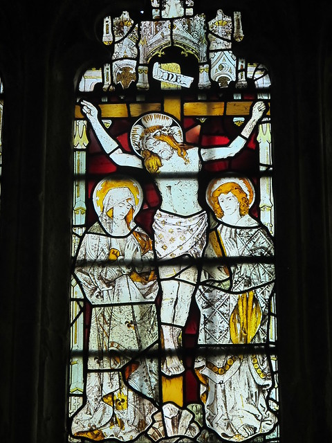 The Man Himself, stained glass window, St. Andrew's, Mottisfont SWC Walk 58 Mottisfont and Dunbridge to Romsey taken by Karen C. 