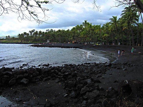 park black beach volcano hawaii sand national volcanoes kilauea punaluu