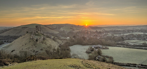 corfecastle corfe village dorset uk england frost canon5d3 canon5dmark3 sunrise dawn englishcountryside countryside