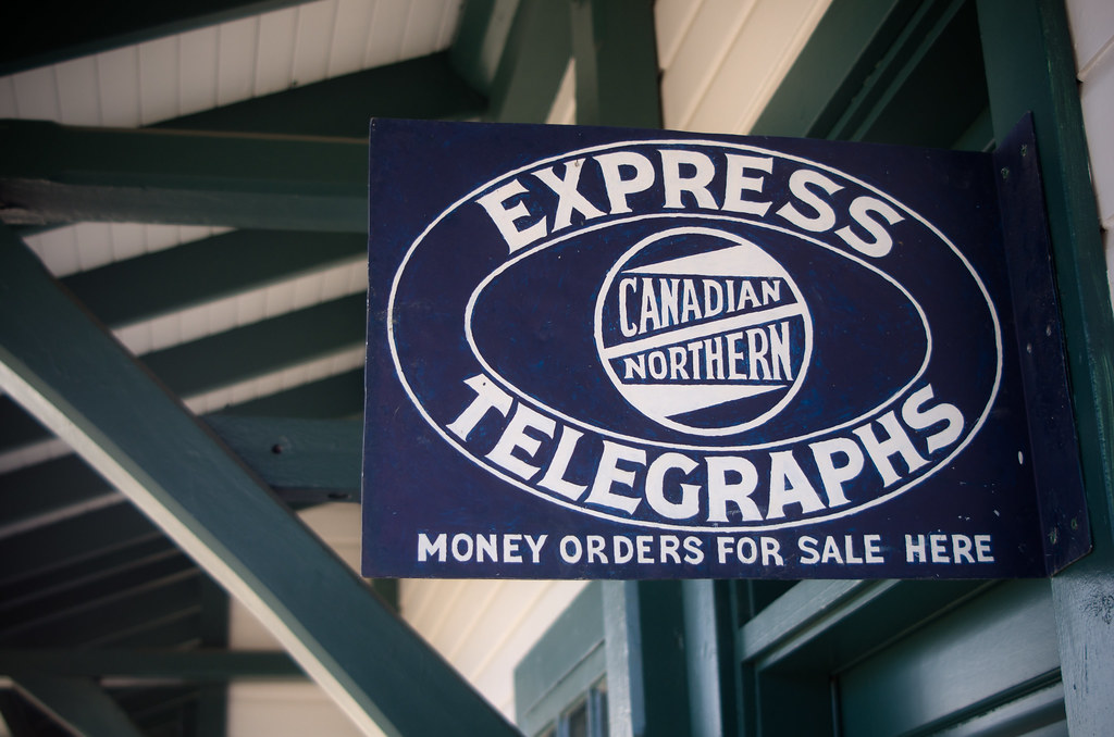 Canadian Northern Express Telegraphs Sign