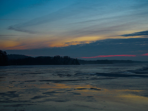 sunset sky lake ice dawn see abend sonnenuntergang eis thawing tauwetter steppenwolf33