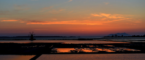 Italie - Sicile - Marsala - salines by AlCapitol, nikon d800 nikond800 sicile salines moulin sunset landscape sky marsala italie