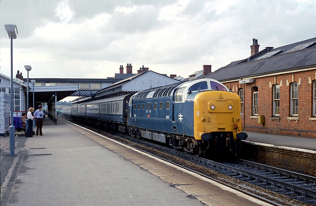 Deltic 55007 Pinza at Grantham. August 1979