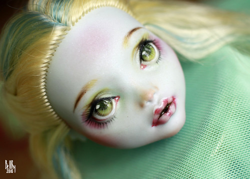 Monster High OOAK Lagoona Blue repaint custom doll HEAD | Flickr