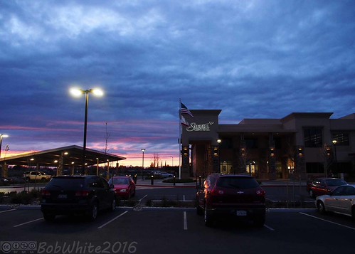 Working late by Vurnman, Where I work a couple days each week.california sunset building outdoors flag commute norcal yubacit