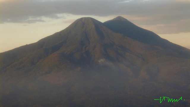 Chinchontepeque Volcano Twilight Aerial View, El Salvador