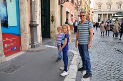 The Kids & I In Piazza Colonna.