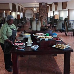 #micasa #my1stshotleft chef Maria making sure all is well at the buffet line
