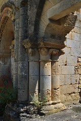 Dans les ruines de l'ancienne abbaye Saint Maurice (XIIe, XIIIe), Blasimon, Entre-Deux-Mers, Guyenne, Gironde, Aquitaine, France.