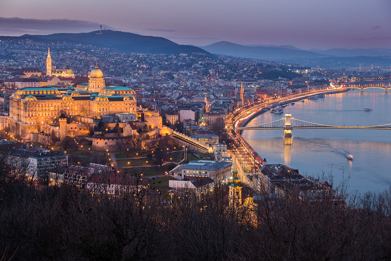 Buda castle at blue hour