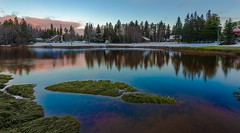 Calm winter lake