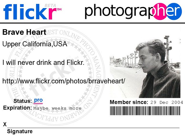 Brave Heart's Flickr Permit