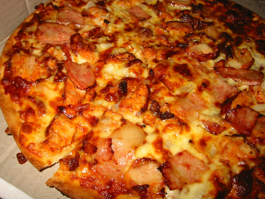 BBQ Chicken and Bacon pizza from Dominos