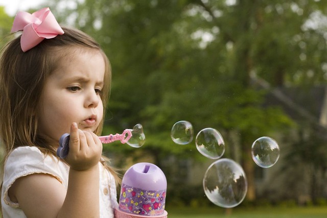 Because Blowing Bubbles is Her Primary Occupation