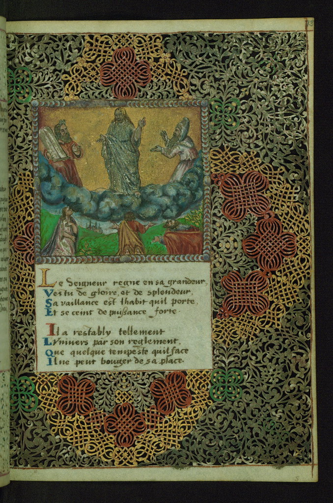 Lace Book of Marie de' Medici, Transfiguration, Walters Manuscript W.494, fol. 13r
