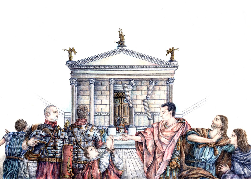 Saint Césaire diacre détruit le temple d'Apollon de Terracina