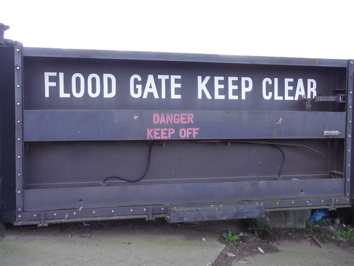 Flood Gate at Smallgains Boatyard, Canvey Island SWC Walk 258 Benfleet Circular (via Canvey Island)