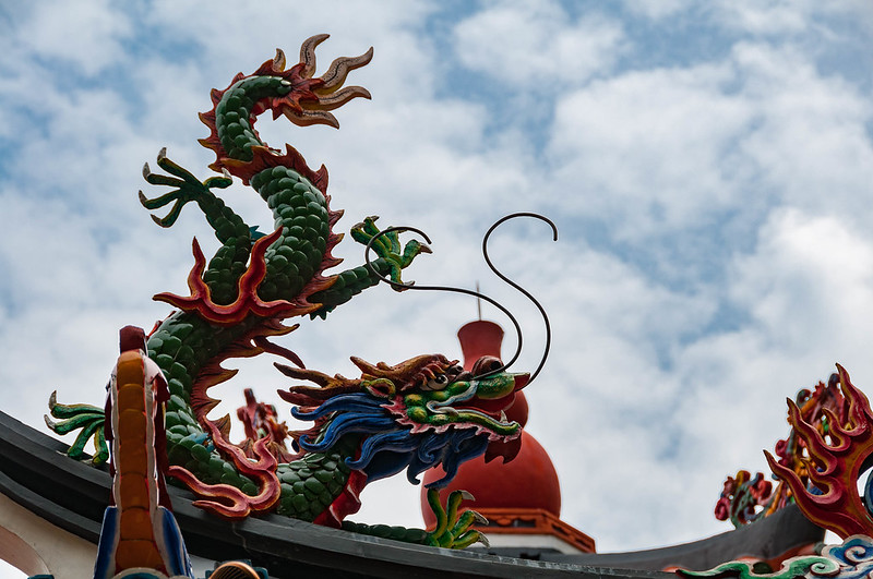 Dragon guarding a temple