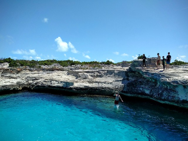 West Caicos cliff diving