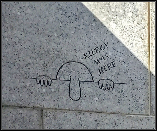 'Kilroy Was Here' -- Engraving on the U.S. WWII Memorial W… | Flickr