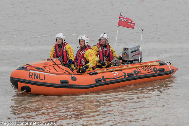 D-696 - 2008 build D-class IB1 Lifeboat returning to Weston-Super-Mare after a joint exercise with HM Coastguard