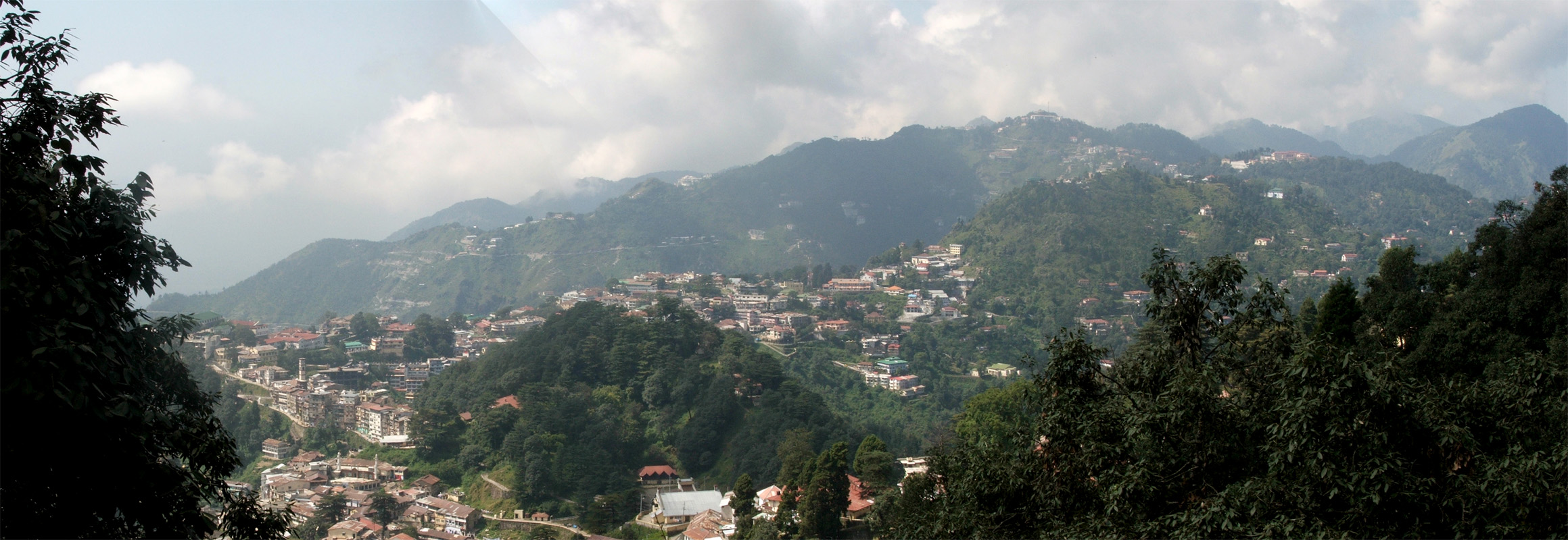 Panoramic view of Mussoorie