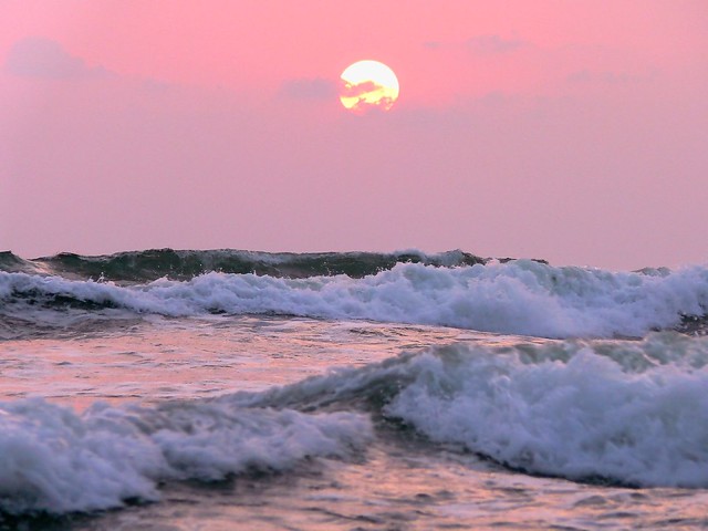 Sunset, Sea and Waves, Wadduwa, Sri Lanka 2