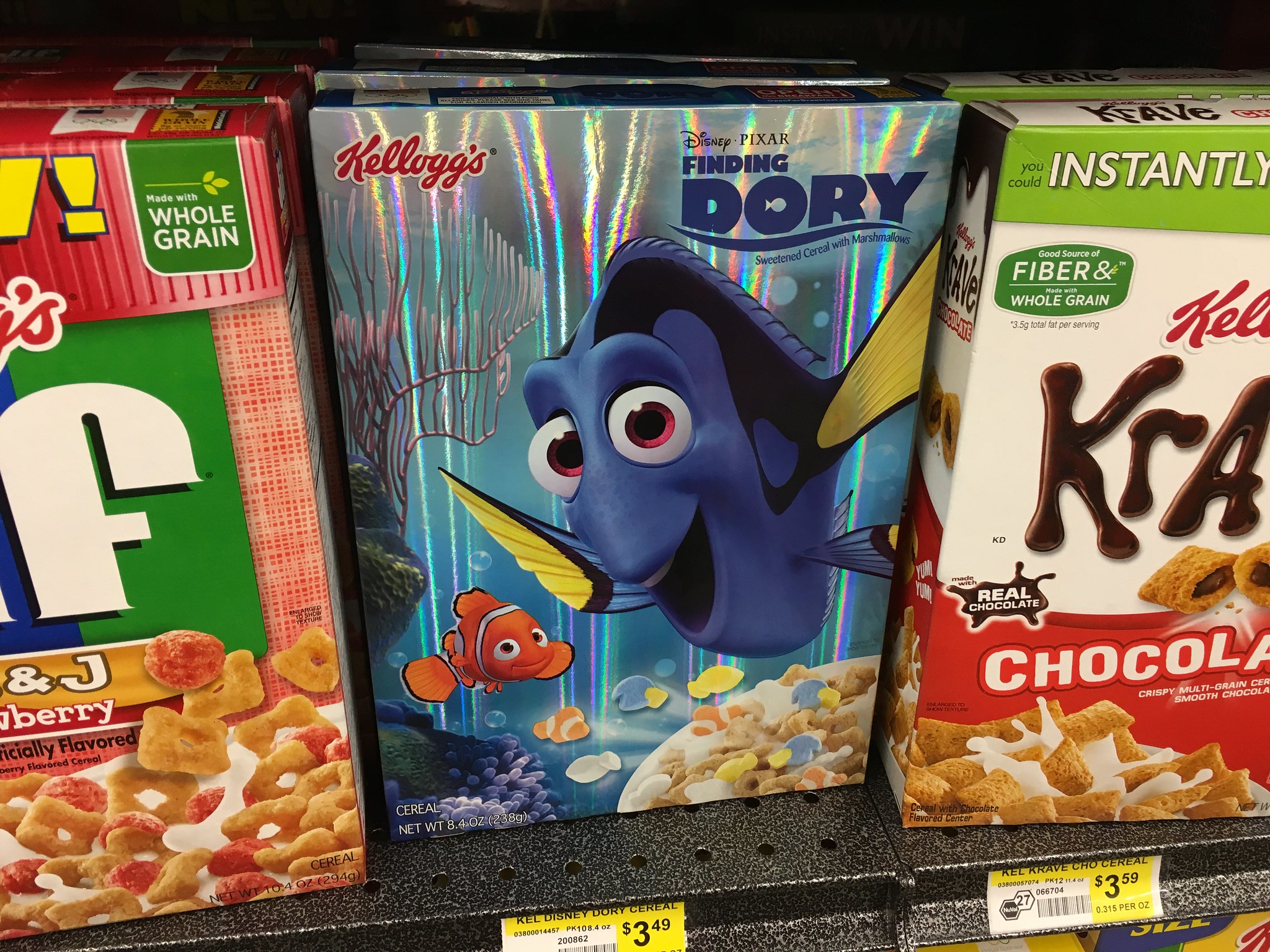 Hey look. Finding Dory cereal
