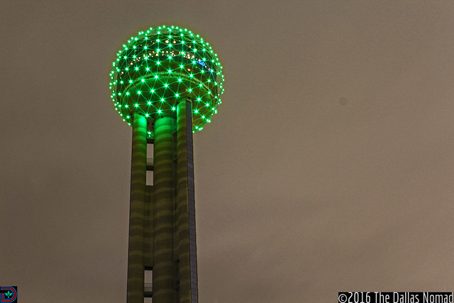 Reunion Tower - St. Patrick's Day