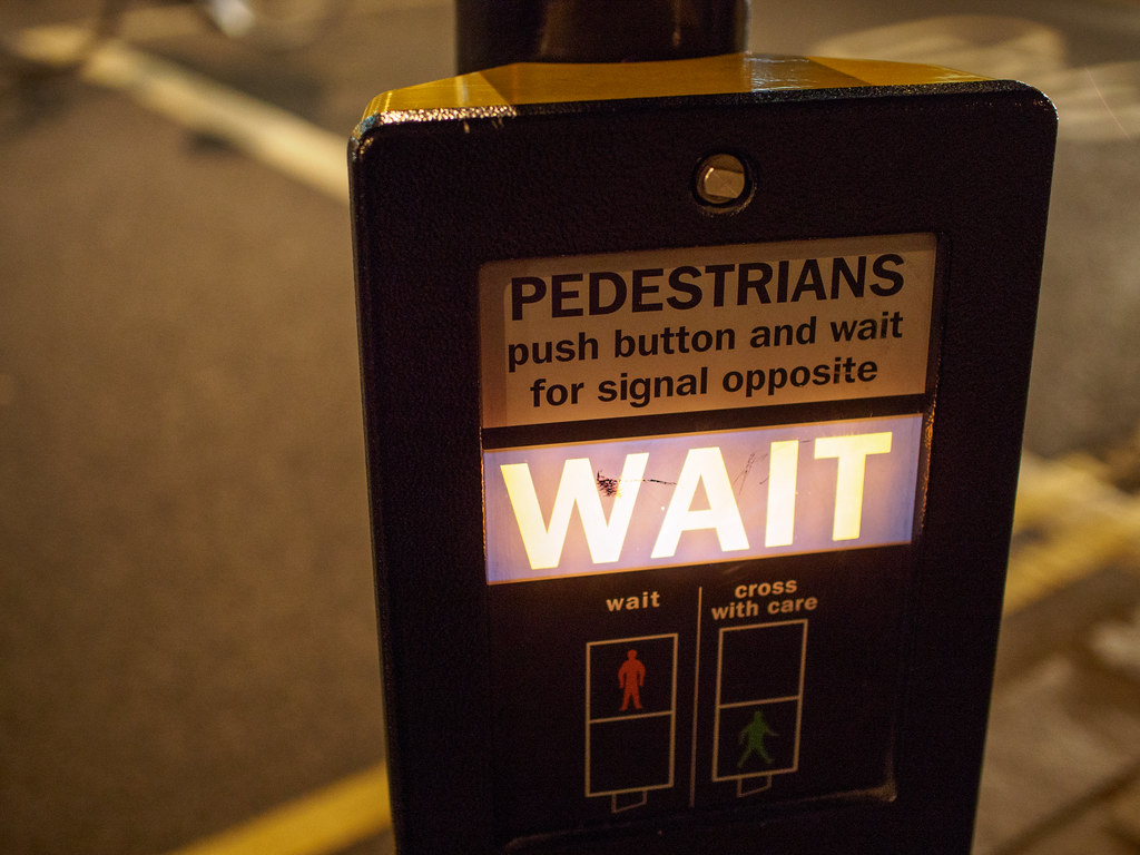 Push Button Wait PEDESTRIANS | push button and wait for signal opposite | James Petts ...