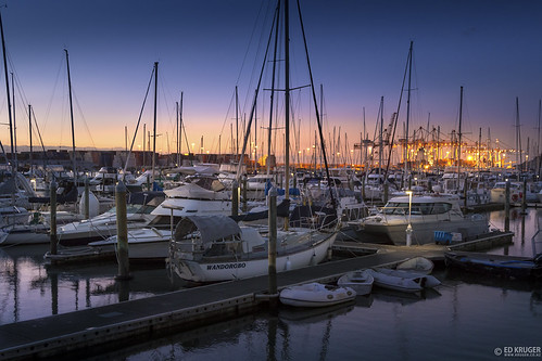 New Zealand Sunset by Ed Kruger, Sunset over Tauranga Marina and the Port of Tauranga, New Zealand2016 allrightsreserved aotearoa edk