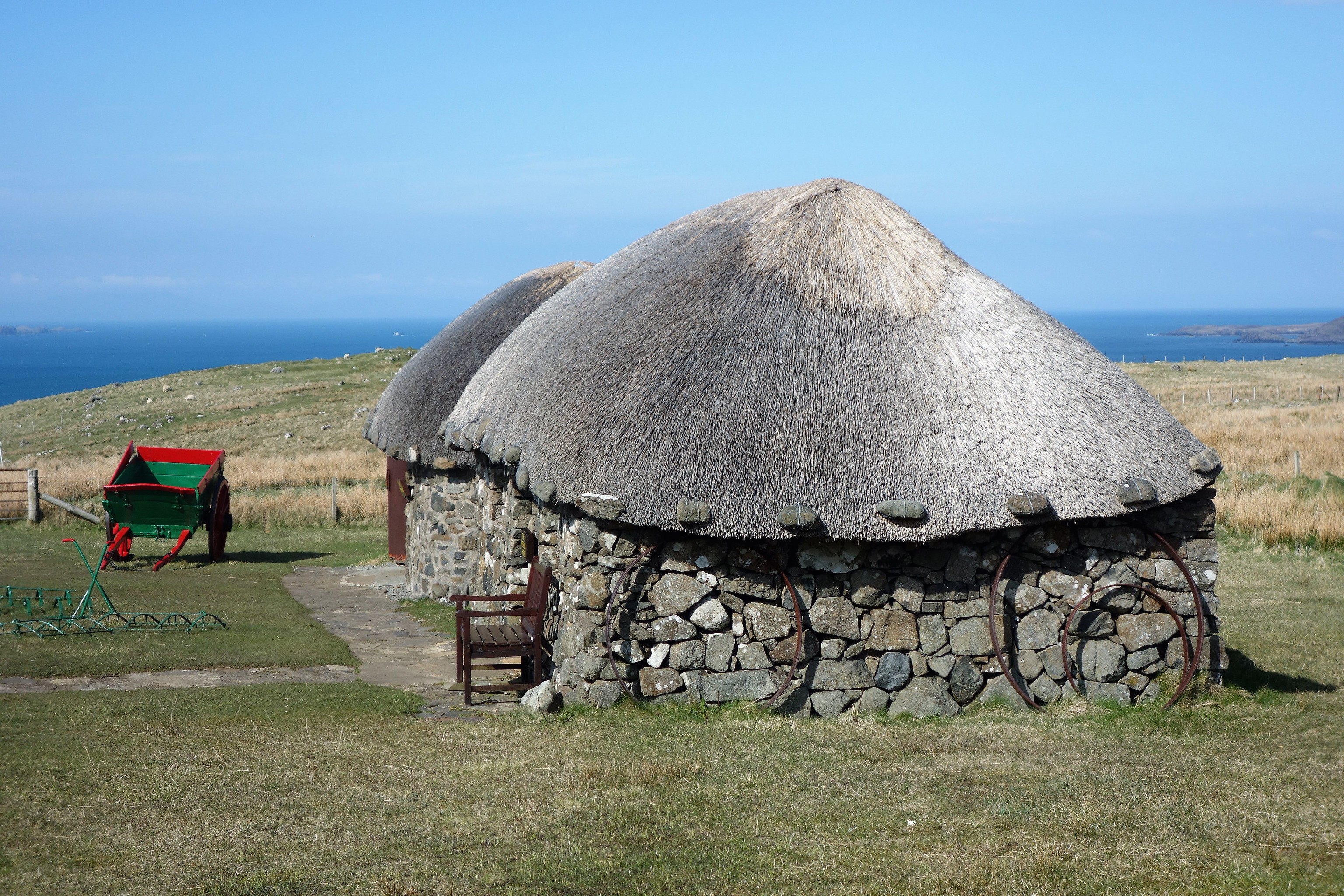 View of part of the Museum of Island life in the north of Skye.