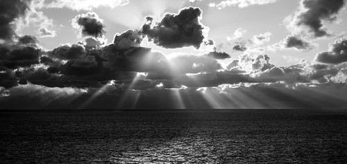 Sunset, Cape Breton, Nova Scotia by CK 916, sunset breton novascotia canada seascape clouds capebreton blackandwhite landscape canon 5dmk1 24105