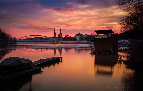 sunset colors clouds canon river hungary szeged tisza 5dsr