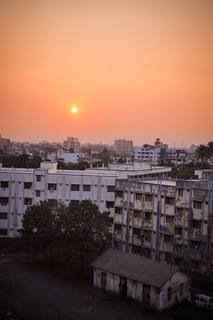 Sun setting on Navsari