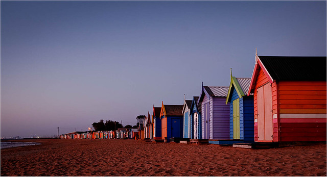 Brighton Beach at Twilight