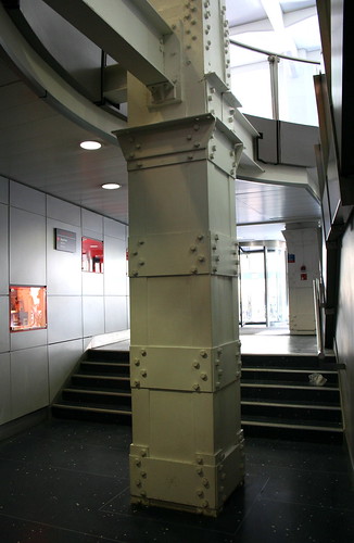 Retained bolt features in interior of Cornwall House 150 Stamford Street SE1 (Now Franklin Wilkins Building of King's College London)