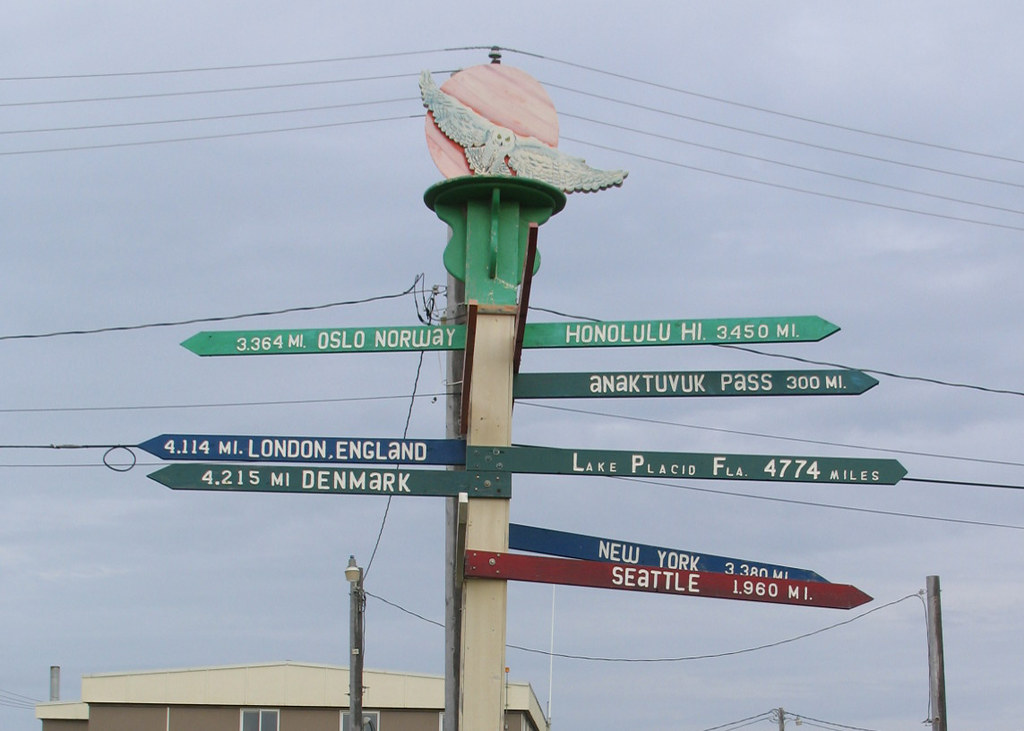 Barrow Mileage Sign | Ron Boring | Flickr