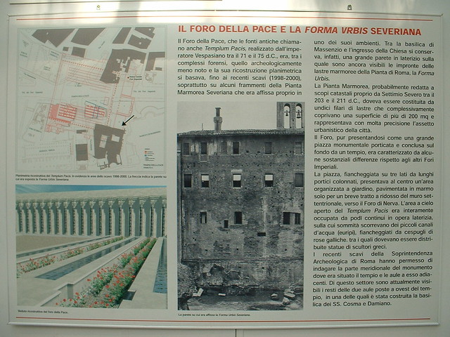 Rome - Imperial Fora: Temple of Peace. Archaeological Discoveries (March - April 1999). The Statue of Provincia Romana; The Bronze Bust of the Greek Philosopher Crisippo; & the Marble Fragment Plan 'Forma Urbis' of the Forum of Augustus.