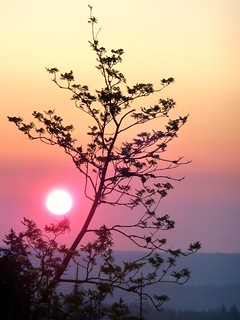 Sonnenaufgang unterhalb des Rachelgipfels