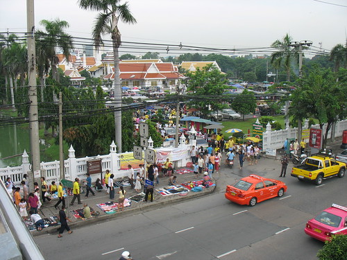 panaramic view wat prasit mahathat bangkhen bangkok thailand phahoyothin canon road