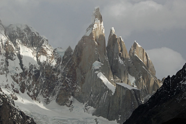 2. Cerros Torre 3102m, Egger 2890m And Standhardt 2730m, Mirador Torre To Laguna Torre, Parque Nacional Los Glaciares, Patagonia, Argentina