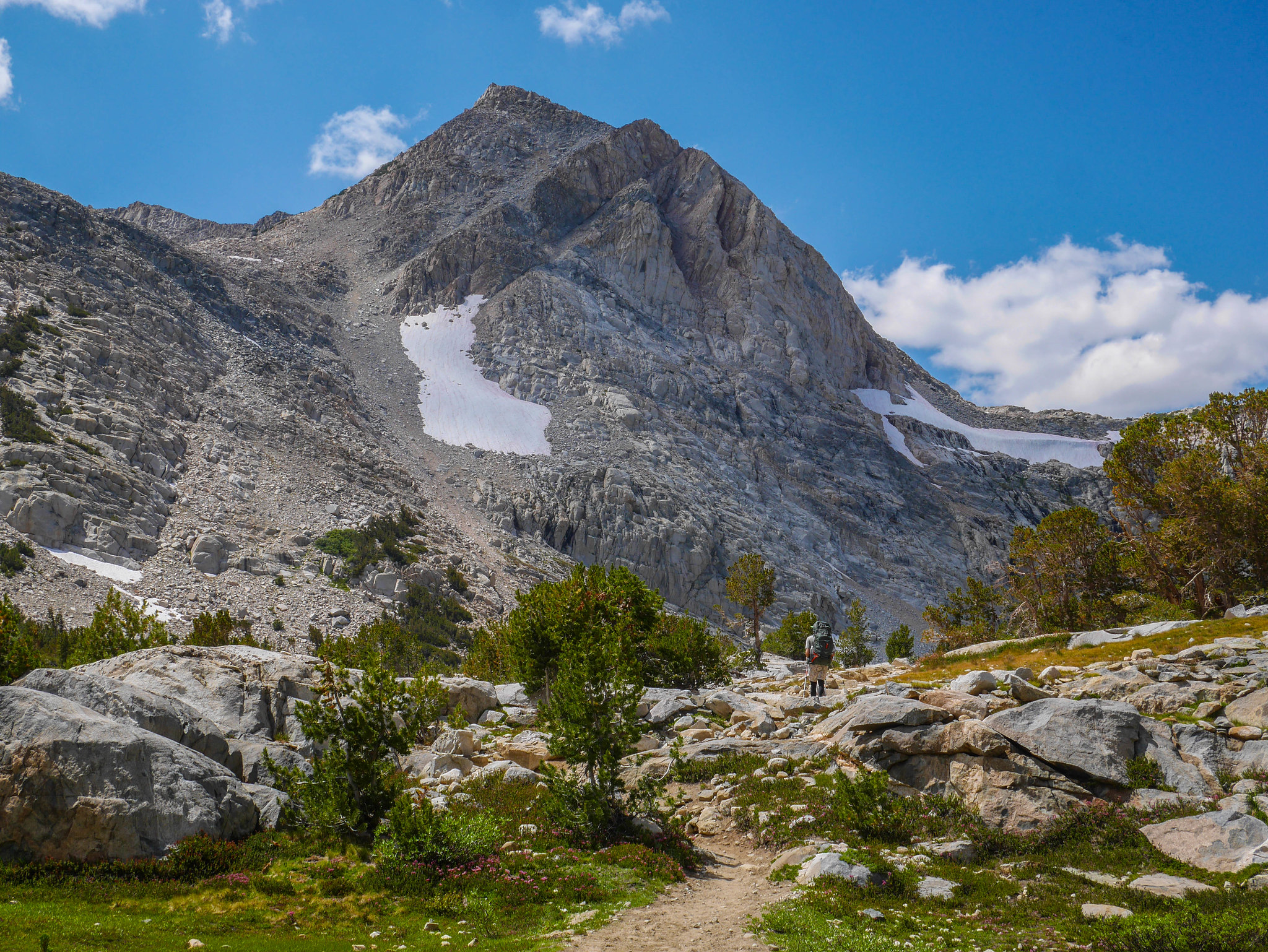 Phil on the way up to Piute Pass