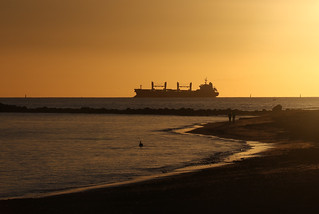 Woodman Point sunset ship a