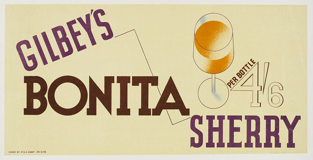 Gilbey's BONITA Sherry - 1933