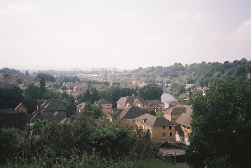 The (hazy) view from Troopers Hill towards the city - including the Avon!