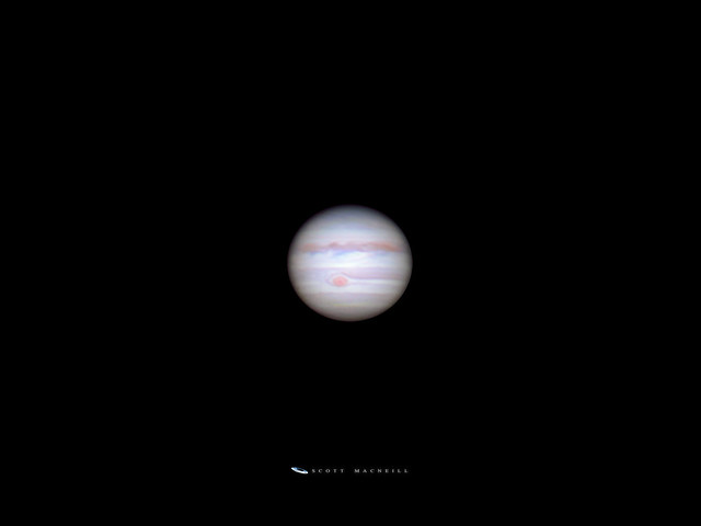 Jupiter at Opposition in an Old Telescope