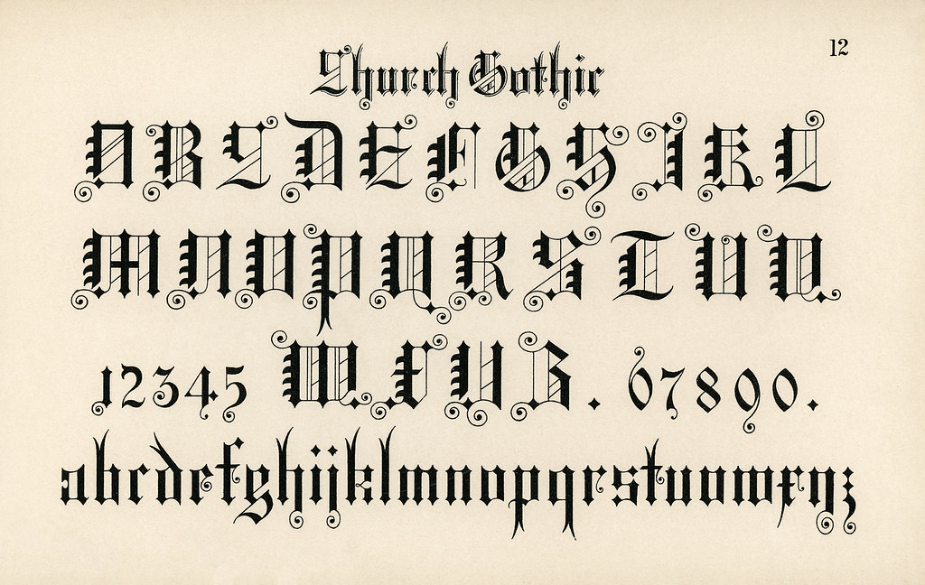 Church gothic calligraphy fonts from Draughtsman's Alp… | Flickr