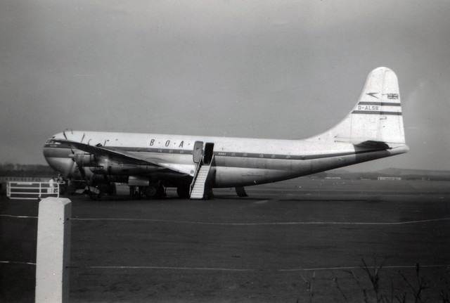 G-ALSB. British Overseas Airways Corporation Boeing 377 Stratocruiser
